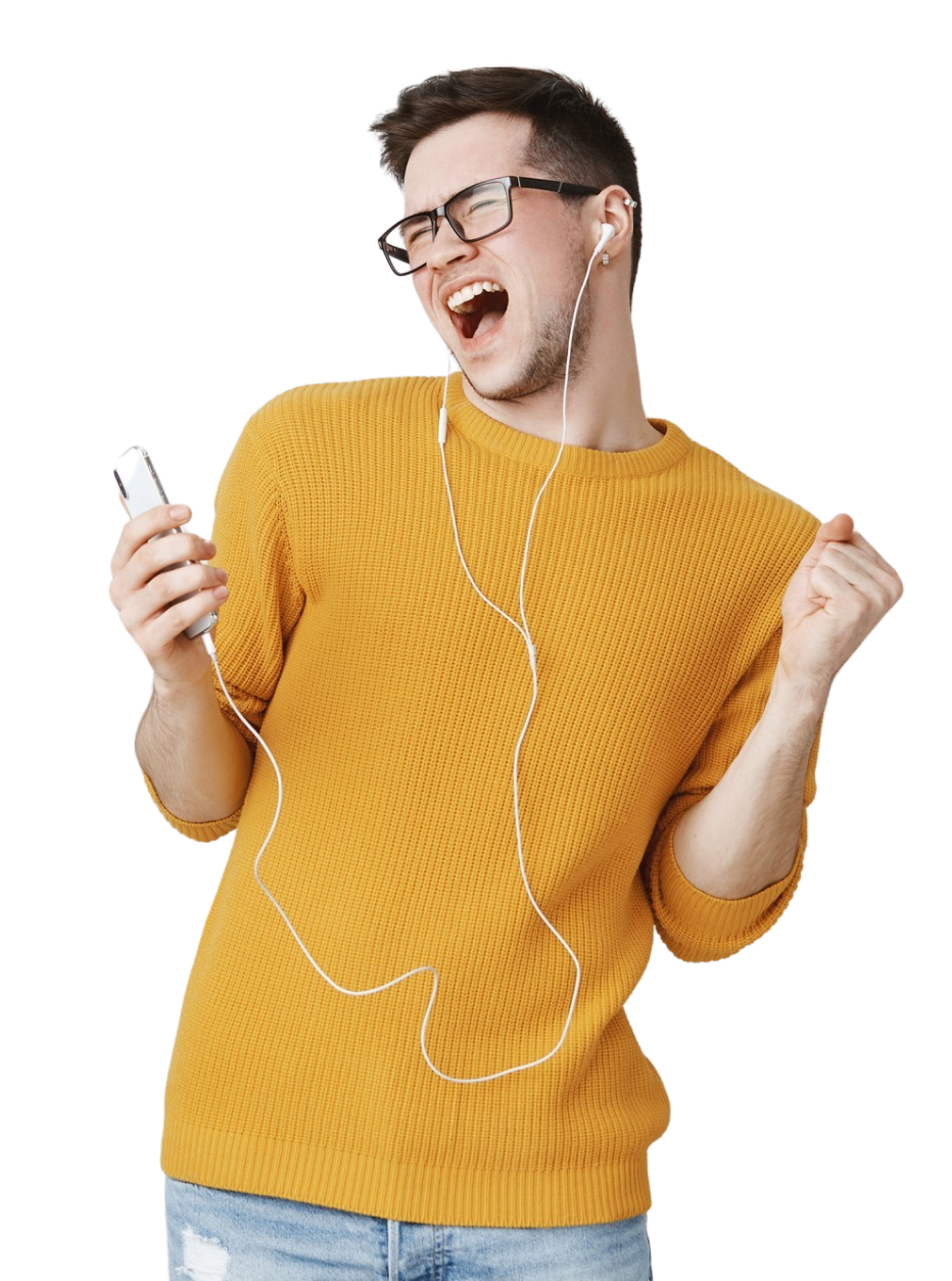 Imagem de pessoa cantando